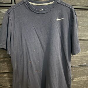 Nike Men's Dark Blue Short Sleeve Tee